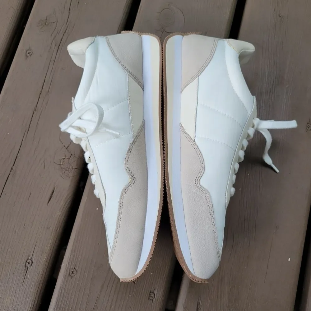 Madewell MWL League Sneakers Washed Nubuck Cloud Linen Multi Athletic Shoes 10.5